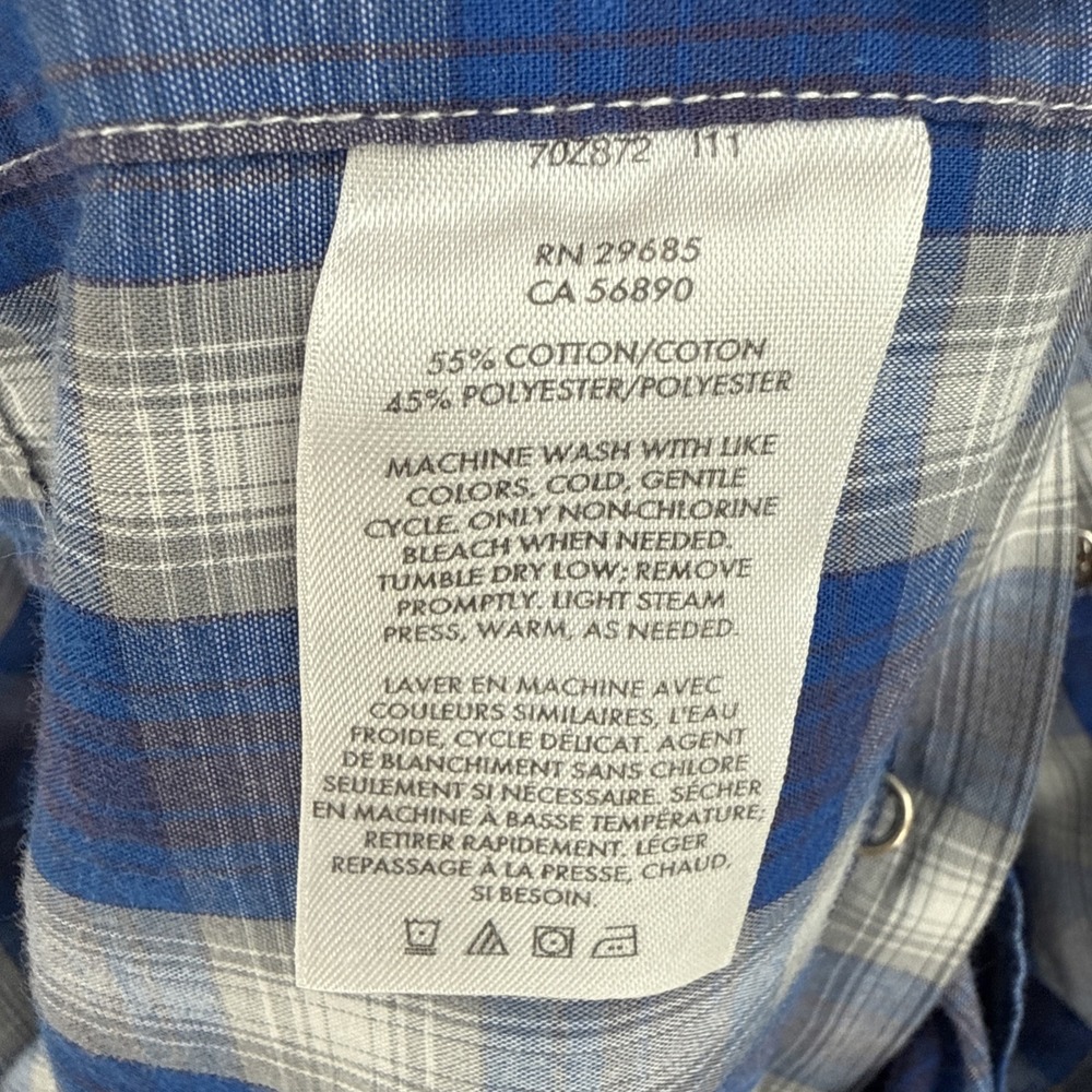 Pendleton Womens Blue Plaid Pearl Snap Frontier Shirt Size XXL Western Everyday - Picture 7 of 9